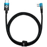 Cablu de Date Baseus MVP2 USB-C to USB-C , 100W, 1m (Negru / Albastru)