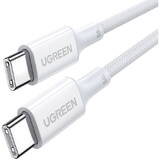 Cablu de Date UGREEN USB-C to USB-C 15268, 1,5m (Alb)