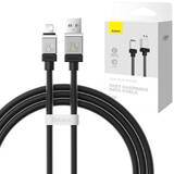 Cablu de Date Baseus Fast Charging USB-A to Lightning Coolplay Series 1m, 2.4 Negru