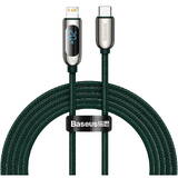 Cablu de Date Baseus USB-C for Lightning Display, PD, 20W, 2m (Verde)
