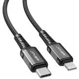 Cablu de Date Acefast USB-C to Lightning C1-01, 1.2m Negru