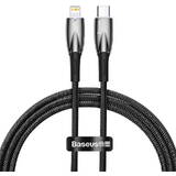 Cablu de Date Baseus USB-C for Lightning Glimmer Series, 20W, 1m Negru