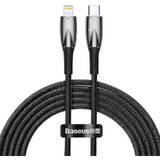 Cablu de Date Baseus USB-C for Lightning Glimmer Series, 20W, 2m Negru