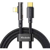 Cablu de Date Mctoto USB-C to Lightning Prism 90 degree CA-3391, 1.8m Negru