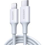 Cablu de Date UGREEN USB-C to Lightning Charging UVerde, PD 3A, 0.5m (Alb)