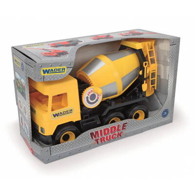 Masinuta Wader Middle Truck Concrete mixer yellow 38 cm