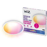 Plafoniera LED RGB SuperSlim, Wi-Fi, control vocal, 32W, 3750 lm, lumina alba si color (2200-6500K), IP20, 55cm, Alb