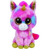 Jucarie de Plush Meteor Beanie Boos Fantasia - multicolor unicorn 15 cm