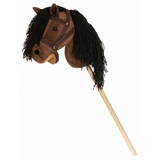 Jucarie de Plush Tootiny Horse on a stick Hobby Horse brown with reins 80cm