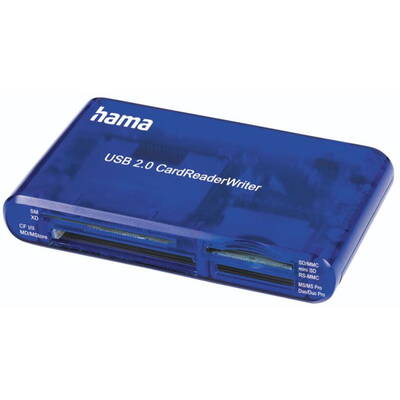 Card Reader HAMA 35 in 1 USB 2.0  Blue