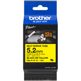 Banda etichete Brother 5,2mm Galben / Negru HSE611E