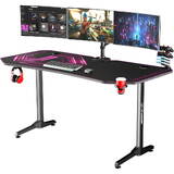 Birou Gaming Ultradesk Frag Roz 160 cmx75 cm