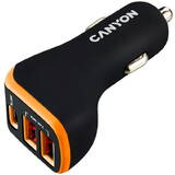 Incarcator GSM Auto CANYON 2 x USB, USB Type-C, 2.4A, 18W PD (Negru/Portocaliu)