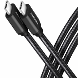 Cablu USB-C la USB-C 3.2 Gen 1, 1.5m, PD 60W, 3A, Aluminiu, Impletit, Negru