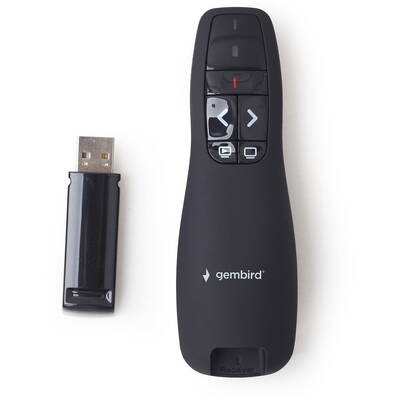 Presenter Laser Gembird WP-L-02, USB Wireless, Black