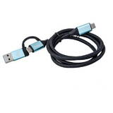 I-TEC Cablu de date C31USBCACBL, USB-C - USB-C + USB-A, 1m, Black-Blue