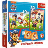 Puzzle Trefl 2in1 memos The dog team in action, Paw Patrol
