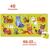 Puzzle CzuCzu 40 elements Miau - Cats
