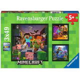 Puzzle Ravensburger Polska 3x49 elements Minecraft
