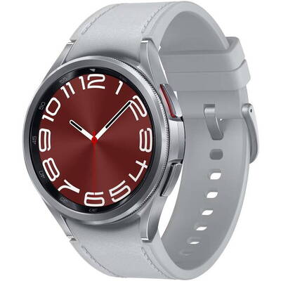 Smartwatch Samsung Galaxy Watch 6 Classic, LTE, 47 mm, Silver, Wi-Fi, Bluetooth, GPS, NFC, Rezistent la apa