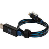 Incarcator GSM Realpower LED Albastru micro-USB la Lightning