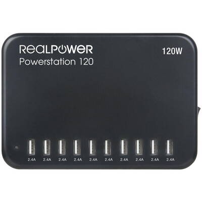 Incarcator GSM Realpower Power Station 120 120W 10xUSB-A