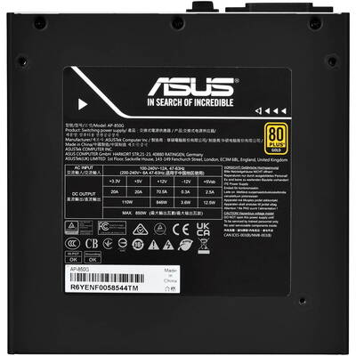 Sursa PC Asus Prime, 80+ Gold, 850W