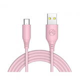 Cablu silicon USB la Tip C 1m roz