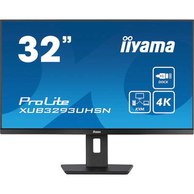 Monitor IIyama ProLite XUB3293UHSN-B5 31.5 inch UHD IPS 4 ms 60 Hz KVM USB-C