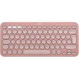 Tastatura LOGITECH Pebble Keys 2 K380s, Wireless/Bluetooth, Tonal Rose