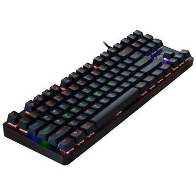 Tastatura Spacer Gaming Mecanica SPKB-MK-IMMOR, switch-uri mecanice albastre, 87 taste, Black