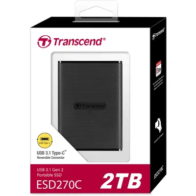 SSD Extern Transcend 2TB ESD270C Portable, USB3.1, Type-C