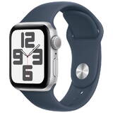 Smartwatch Apple Watch SE GPS 40mm Silver Aluminium Case with Storm Blue Sport Band - S/M