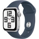 Smartwatch Apple Watch SE GPS 40mm Silver Aluminium Case with Storm Blue Sport Band - M/L