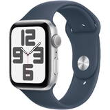 Smartwatch Apple Watch SE GPS 44mm Silver Aluminium Case with Storm Blue Sport Band - M/L