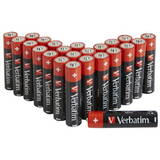 Baterii VERBATIM AA (R6), 1.5V alcalina, 24 buc., "49505"