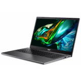 Laptop Acer 15.6'' Aspire 5 A515-58M, FHD IPS, Procesor Intel Core i3-1315U (10M Cache, up to 4.50 GHz, with IPU), 8GB DDR5, 512GB SSD, GMA UHD, No OS, Steel Grey