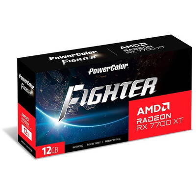 Placa Video POWERCOLOR Radeon RX 7700 XT Fighter 12GB GDDR6 192-bit