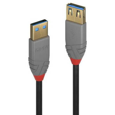 Lindy Cablu LY-36760, USB 3.0 female - USB 3.0 male, 0.5m, Black