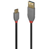 Lindy Cablu de date LY-36886, USB-A - USB-C, 1m, Black