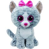 Jucarie de Plush Meteor Plusj toy Beanie Boos Kiki - grey cat 42 cm