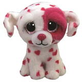 Dog with in hearts Beau 15 cm white