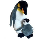 Jucarie de Plush Beppe Pinguin with a baby 25 cm