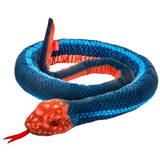 Jucarie de Plush Beppe Șarpe albastru și portocaliu 180cm