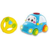 Vehicle with a steering wheel