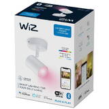WIZ Spot LED RGB Imageo, Wi-Fi, Bluetooth, 4.9W, 345 lm, lumina alba si color (2200-6500K), IP20, Metal, Alb