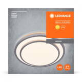 LEDVANCE Plafoniera LED Orbis Berlin 300, 16W, 2000 lm, lumina calda (3000K), IP20, Ø30cm, metal/plastic, Argintiu