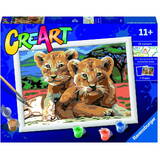 CreArt coloring book for children Little lion cubs