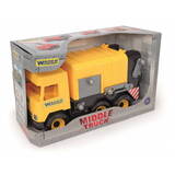 Masinuta Wader Middle Truck Garbage truck yellow 42 cm