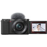 Sony Aparat foto Mirrorless Alpha ZV-E10, 24.2MP, 4K, Negru + Obiectiv 16-50mm
